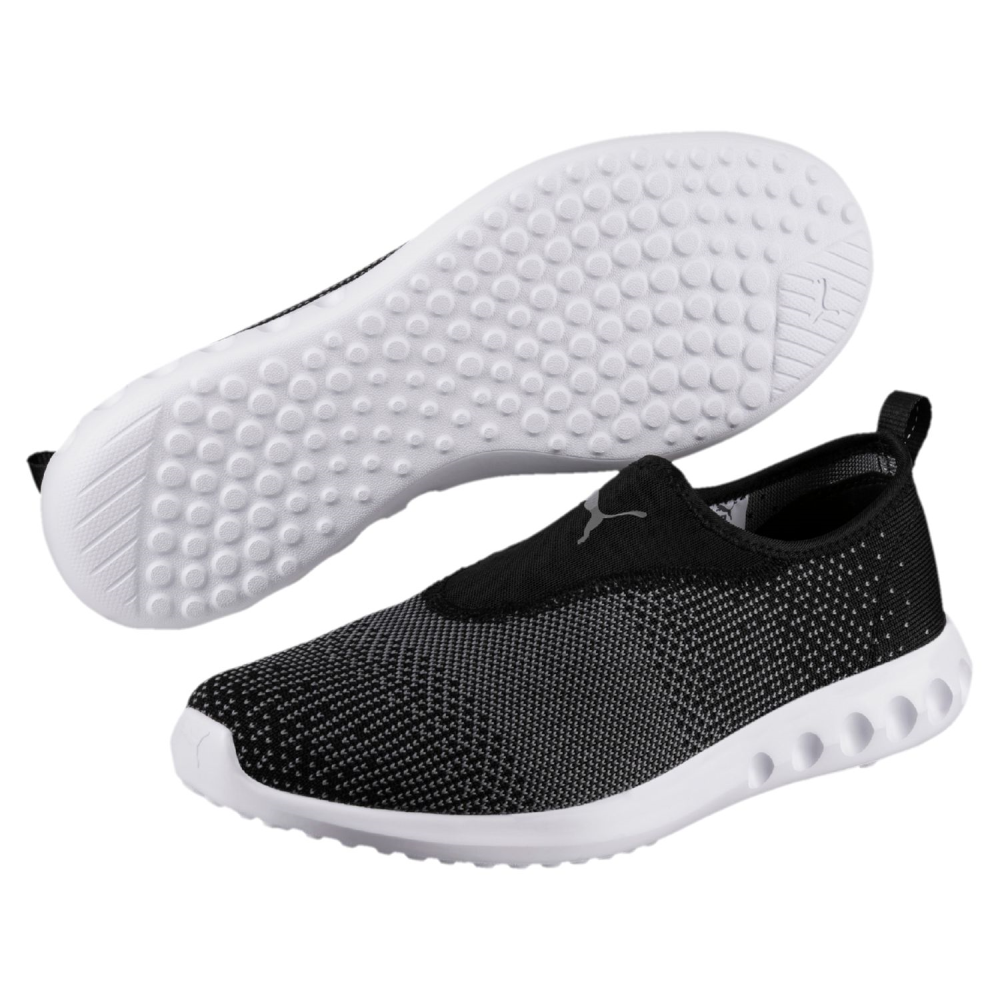 black slip on running shoes