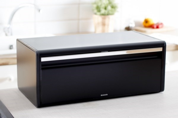 49 off on Brabantia Matt Black Fall Front Bread Bin OneDayOnly.co.za