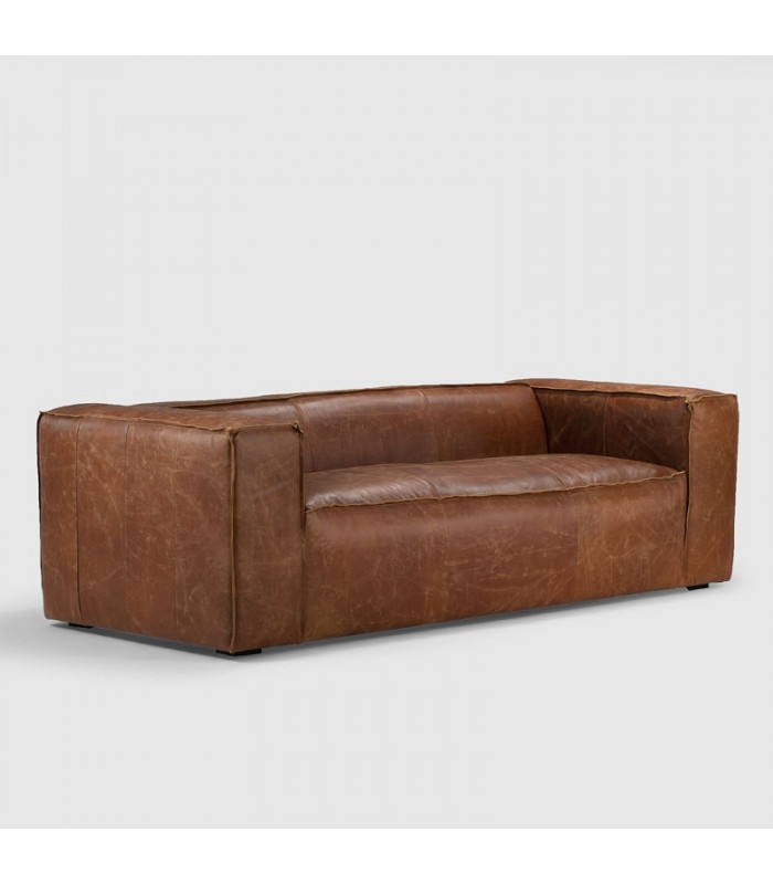 23 Off On Andreas Distressed Leather Sofa Tan Onedayonly Co Za