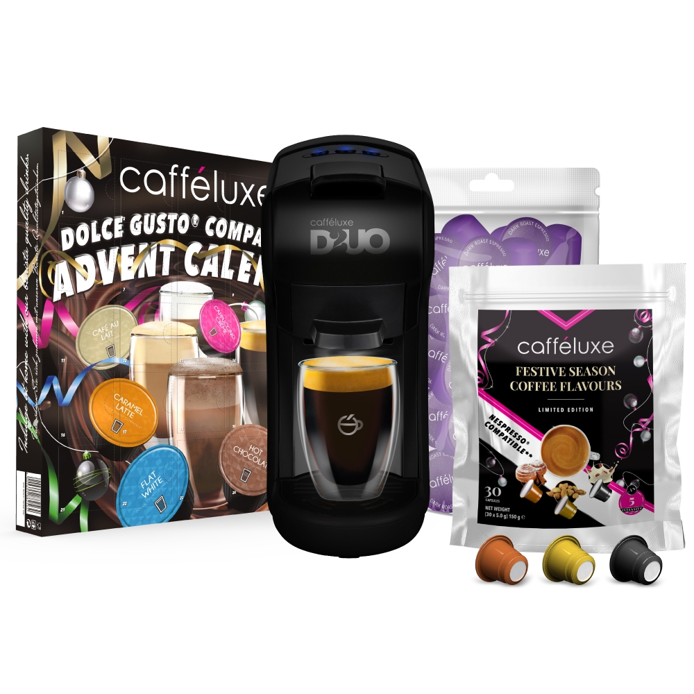 25 off on Caffeluxe DUO Capsule Machine, Dolce Gusto Capsule Advent
