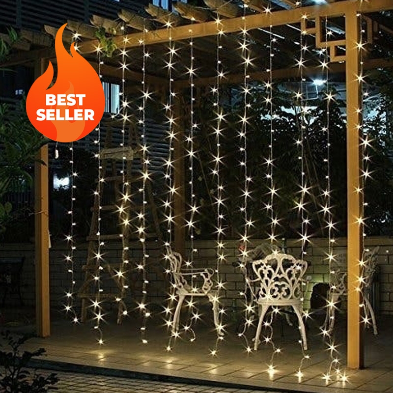 50 off on 3m x 2m Fairy Curtain Lights (Multiple Pack Sizes Available)