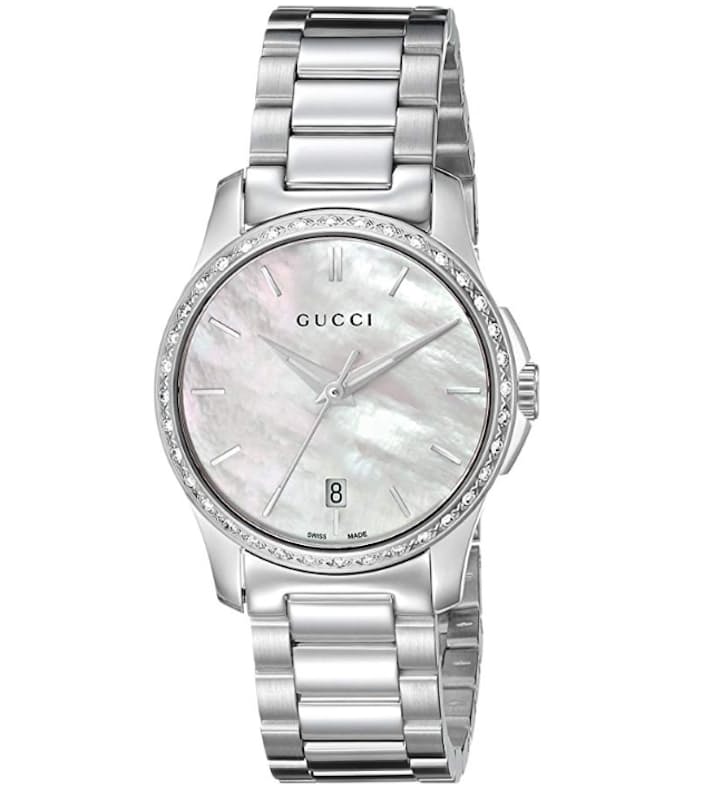 56% off on Gucci Ladies G-Timeless Mother of Pearl 36 Diamond Watch | 0