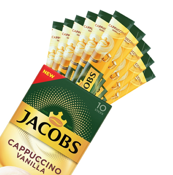 40 off on Jacobs Pack of 5 Instant Coffee Cappuccinos Drink Sachets (10 Sachets Per Pack