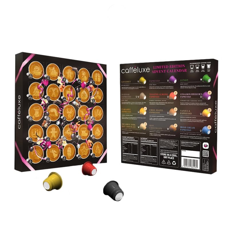 34 off on Caffeluxe Pack of 25 Advent Calendar Themed Nespresso