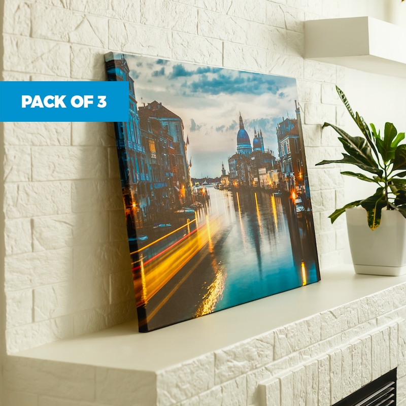 38% off on A4 or A3, Pack of 3 Premium Stretch Canvases