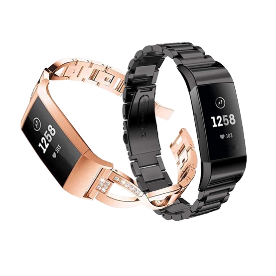 X-Link Rose Gold Or Stainless Steel Fitbit Charge 3 Strap