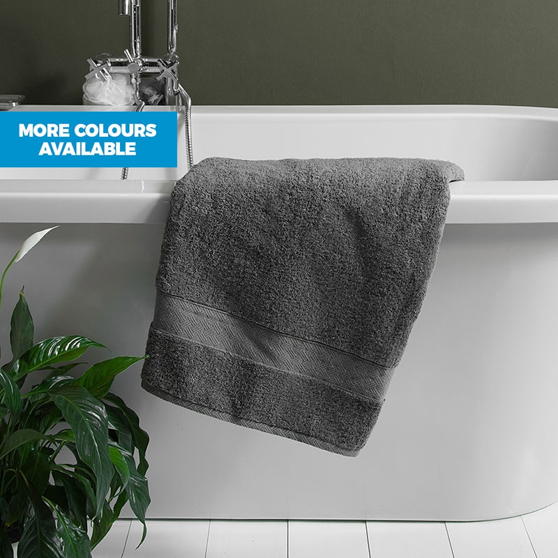 Set of 2, 100% Cotton 630GSM Bath Towel or Bath Sheet