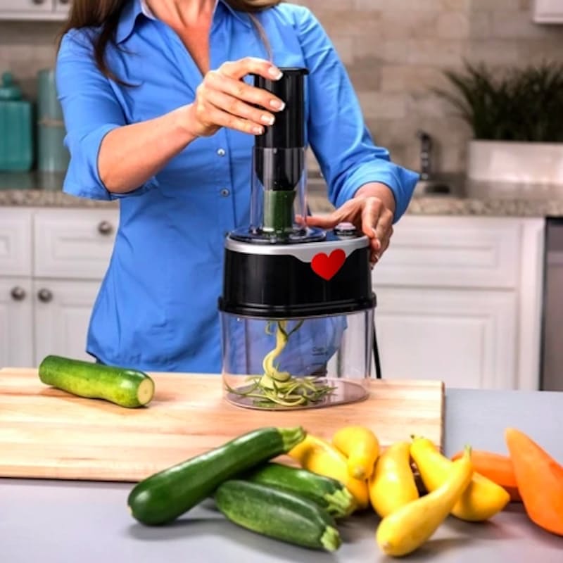 43 Off On Spiralizer 4 In 1 Electric Vegetable Spiralizer With Interchangeable Blades Onedayonly Co Za