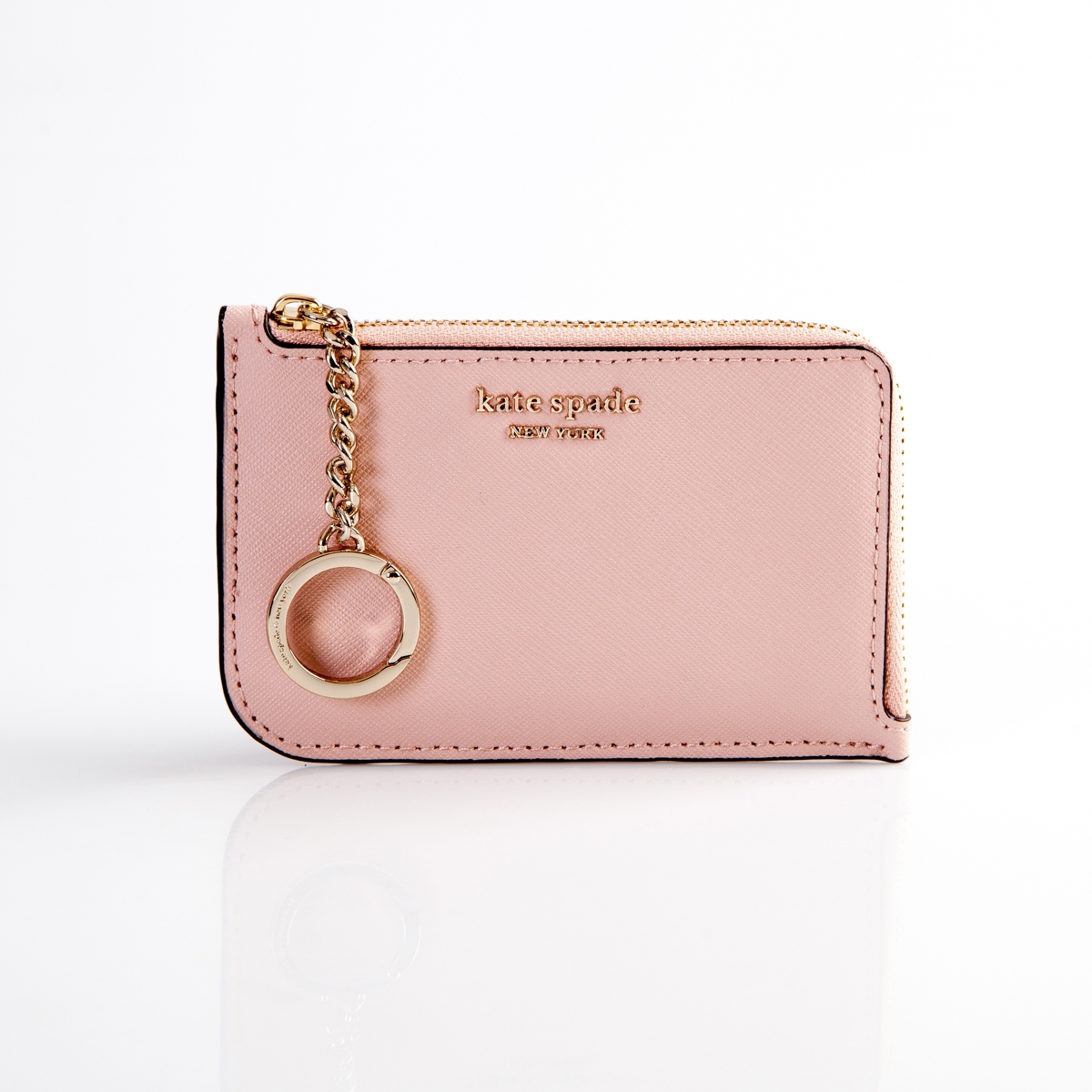 29 off on Kate Spade LZip Leather Card Holder with Keychain OneDayOnly.co.za