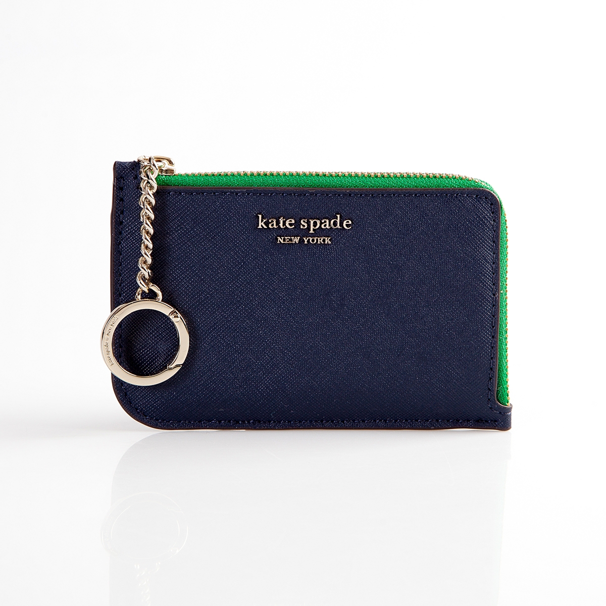 29 off on Kate Spade LZip Leather Card Holder with Keychain