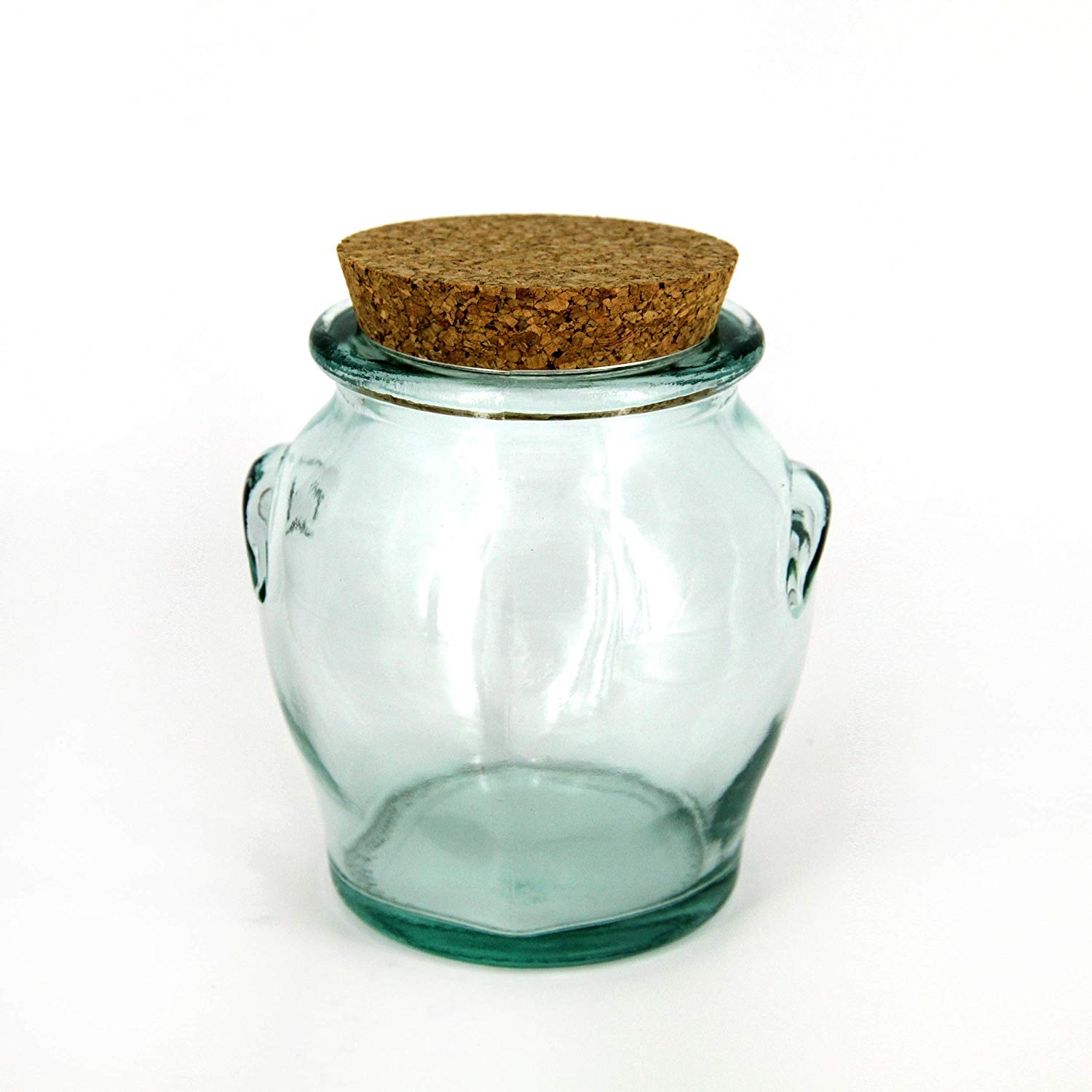 60 off on San Miguel Set of 3 Recycled Glass Jars with Cork Lid