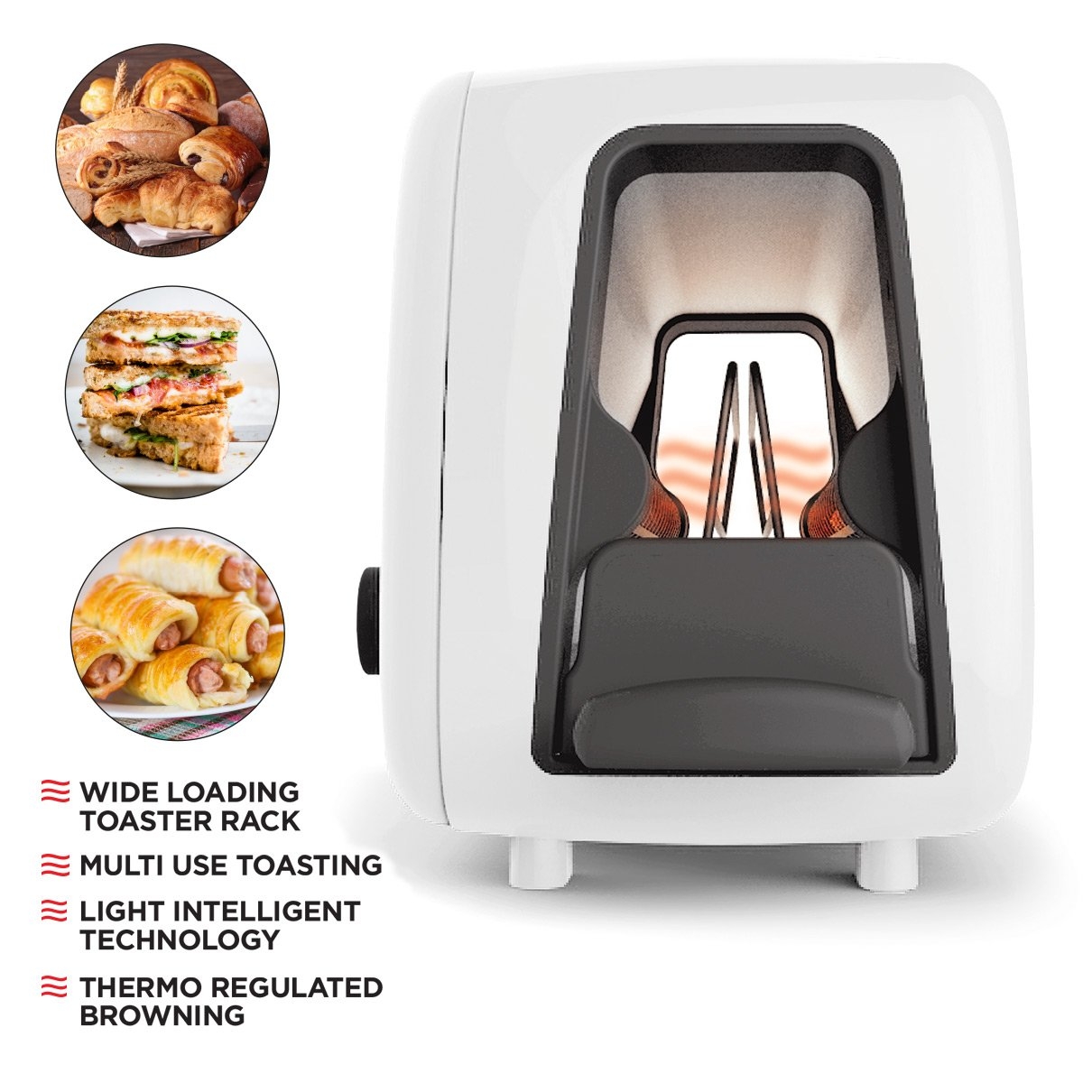 59 off on Seren Toaster with Two Slice Side Loading Rack and Tray