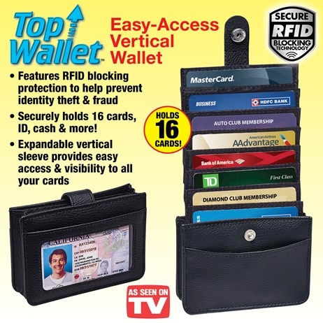 40 off on Top Wallet Easy Access RFID Vertical Wallet (Holds 16 Cards