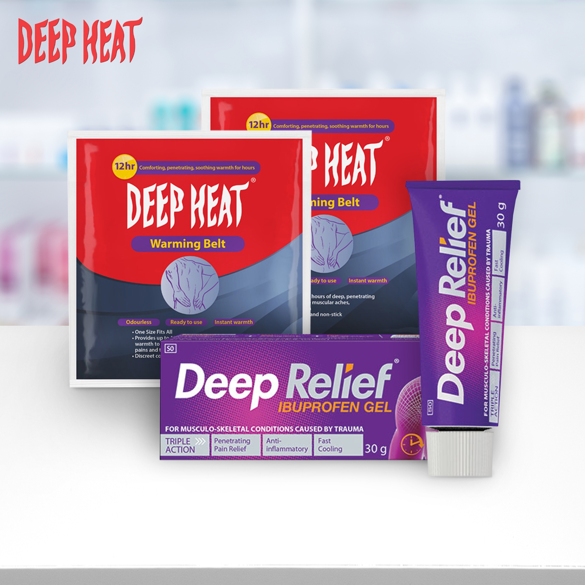 34 off on Deep Relief Ibuprofen and 2 Heat Warming Belts Bundle