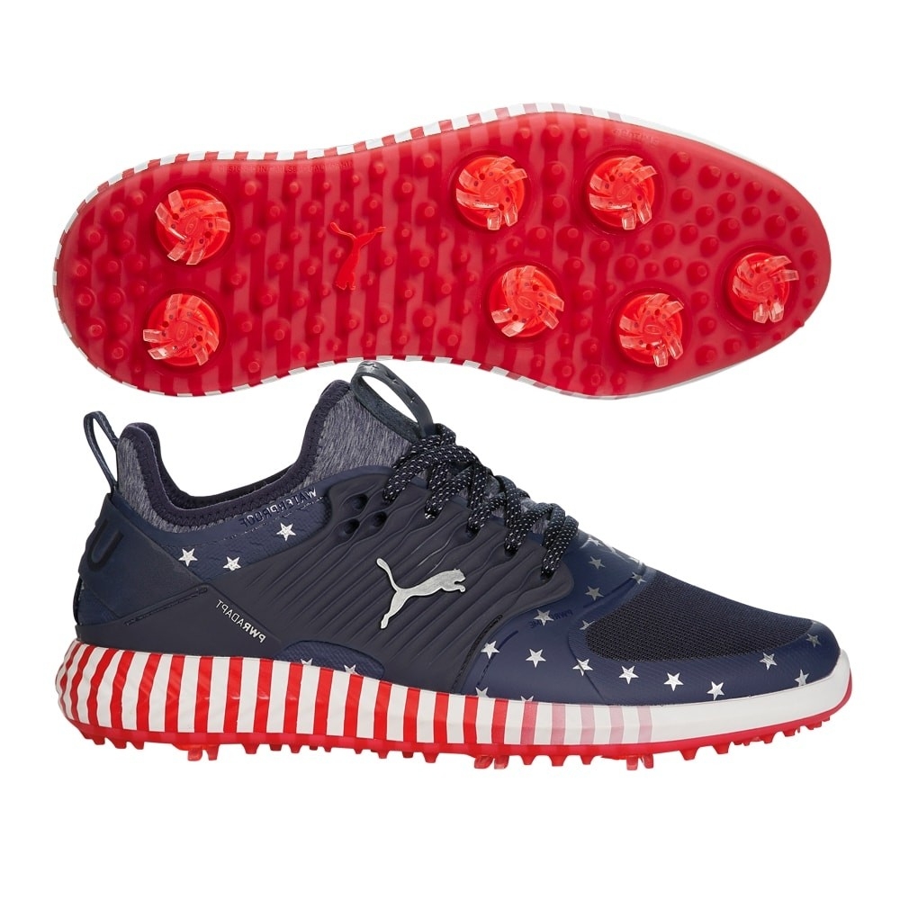 puma golf shoes red white and blue - 54 