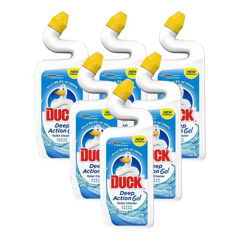 8 off on Duck Pack of 6 Deep Action Toilet Gel (500ml Each