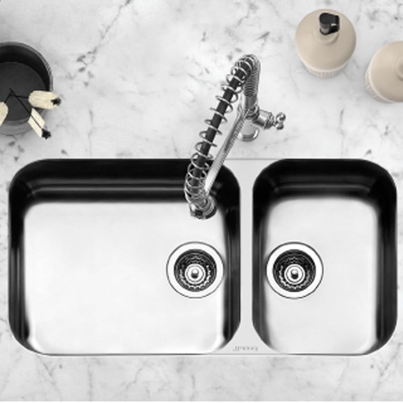 40 Off On Smeg Alba Double Bowl Undermount Stainless Steel Sink Off On Smeg Alba Double Bowl Undermount