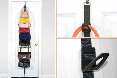 43 off on My Home Adjustable Hanging Bag Rack (Holds 16 Handbags