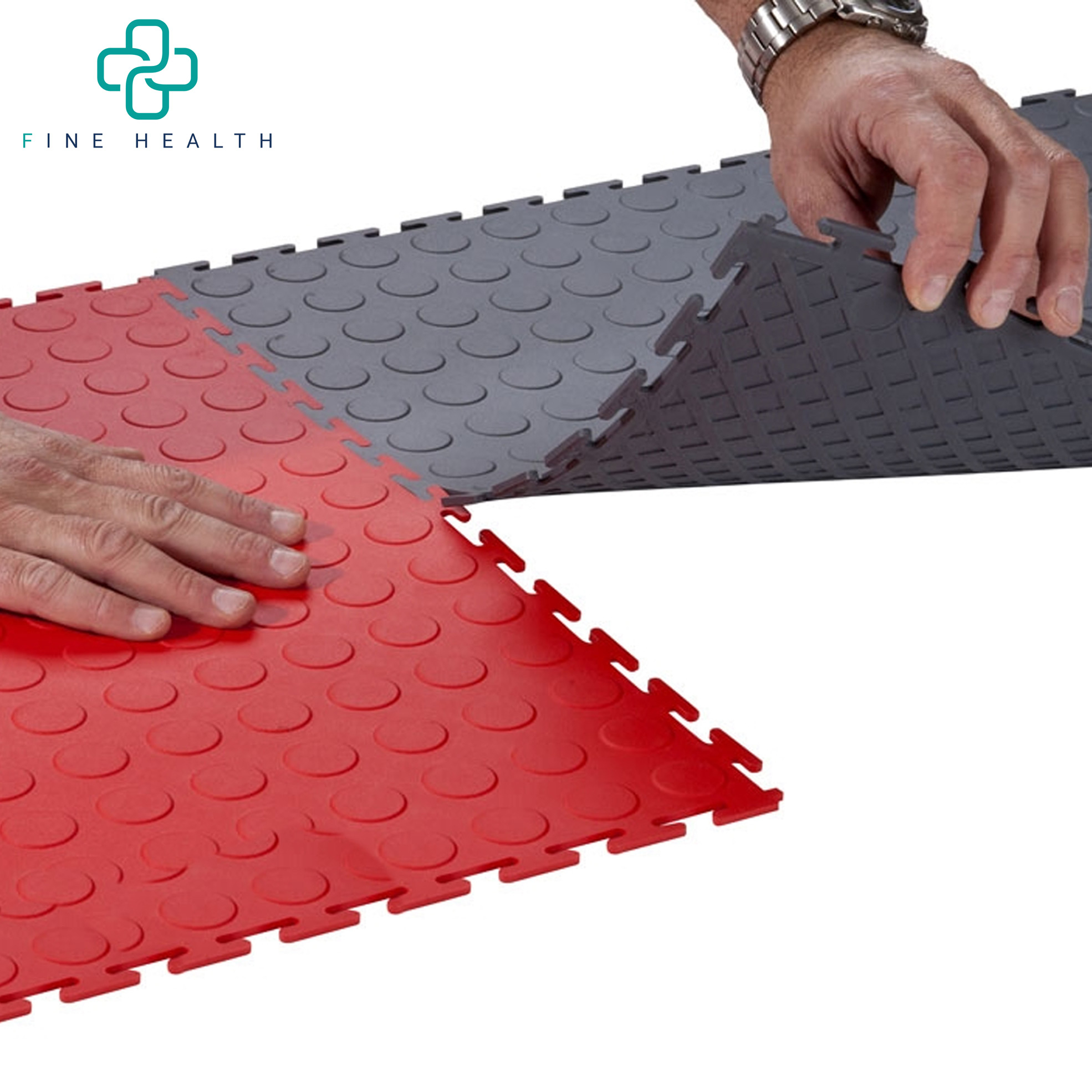 25 off on Pack of 4 Coloured PVC Interlocking Tiles (1 sqm)