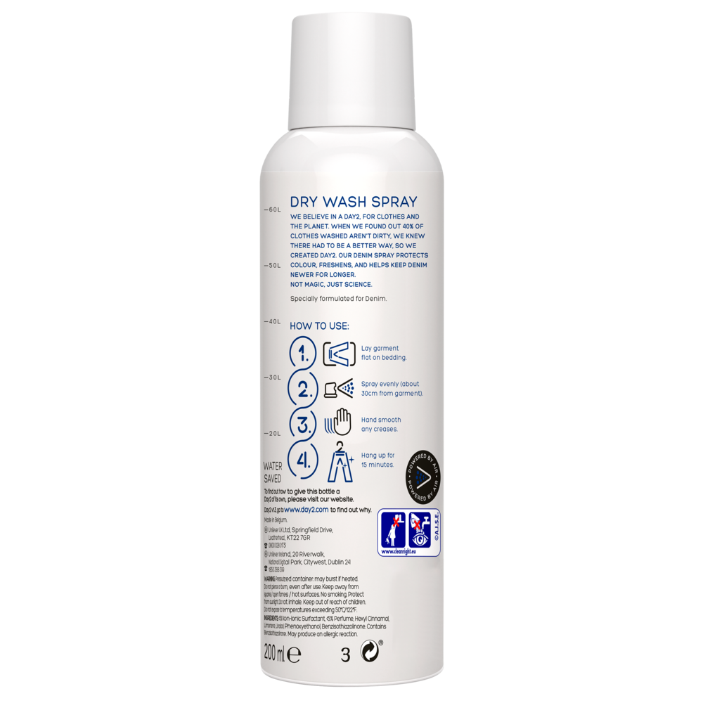 34 off on Day2 Pack of 3 Dry Wash Clothes Spray 200ml OneDayOnly.co.za