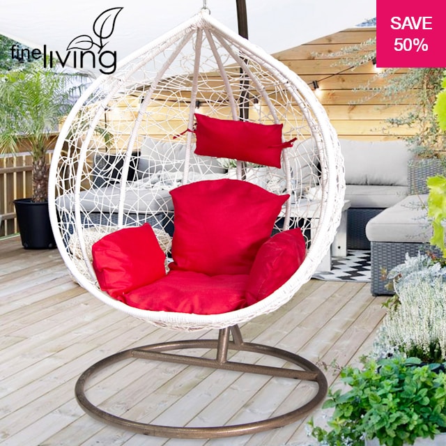 50 off on Outdoor Hanging Rattan Pod Chair
