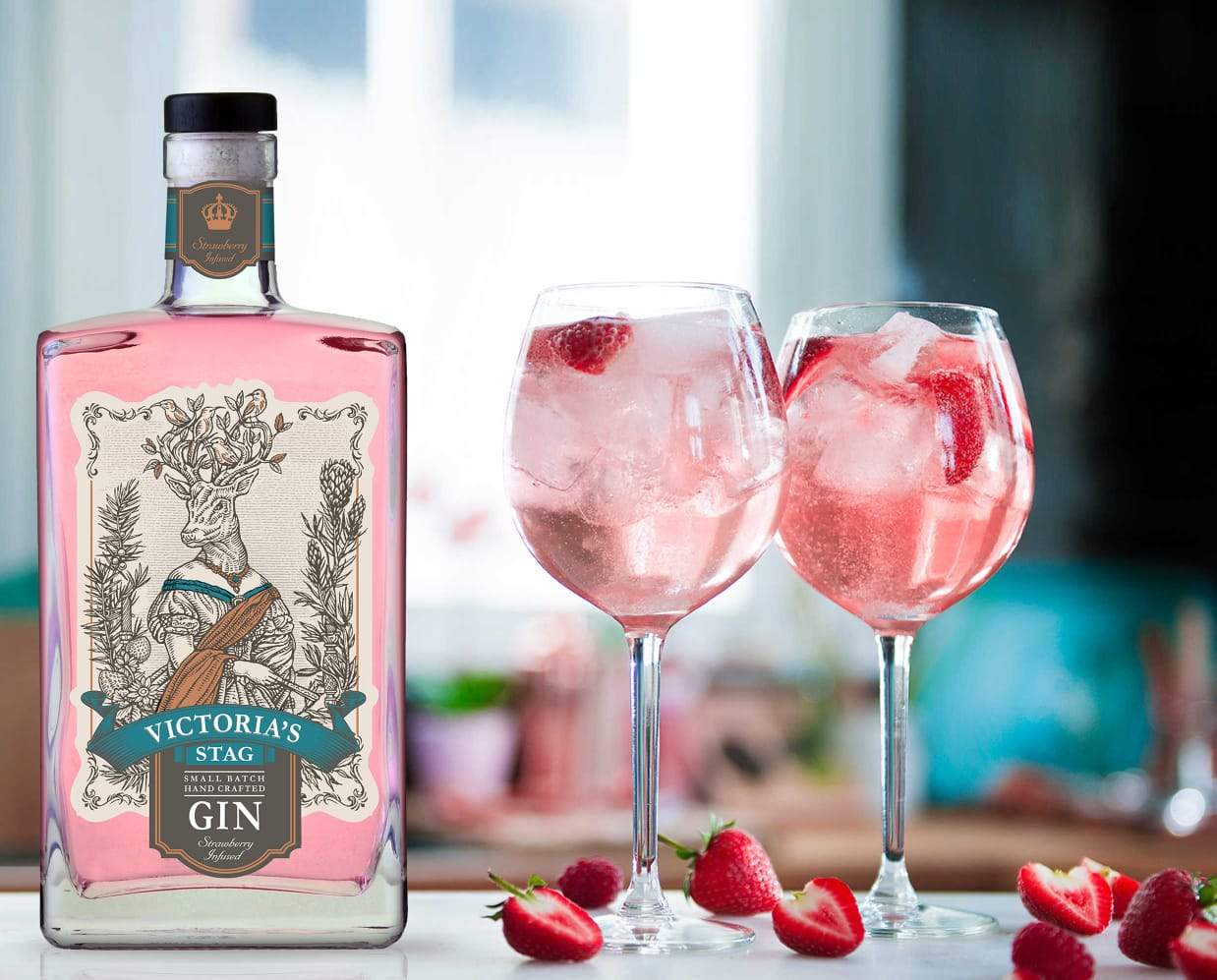 18 off on Victoria's Stag 750ml Small Batch Strawberry Gin
