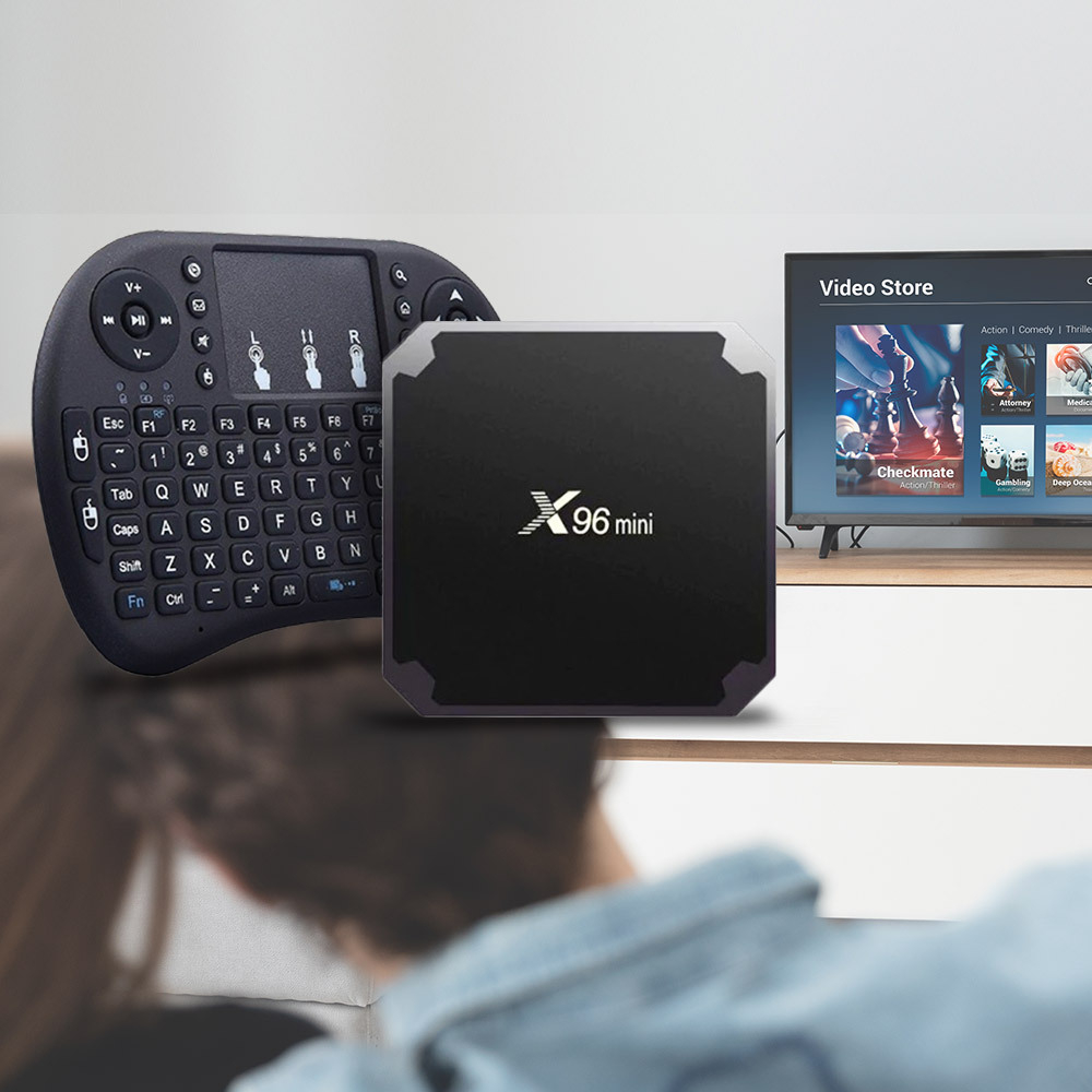 54 Off On Mini Android Netflix Compatible TV Media Box With Wireless Keyboard
