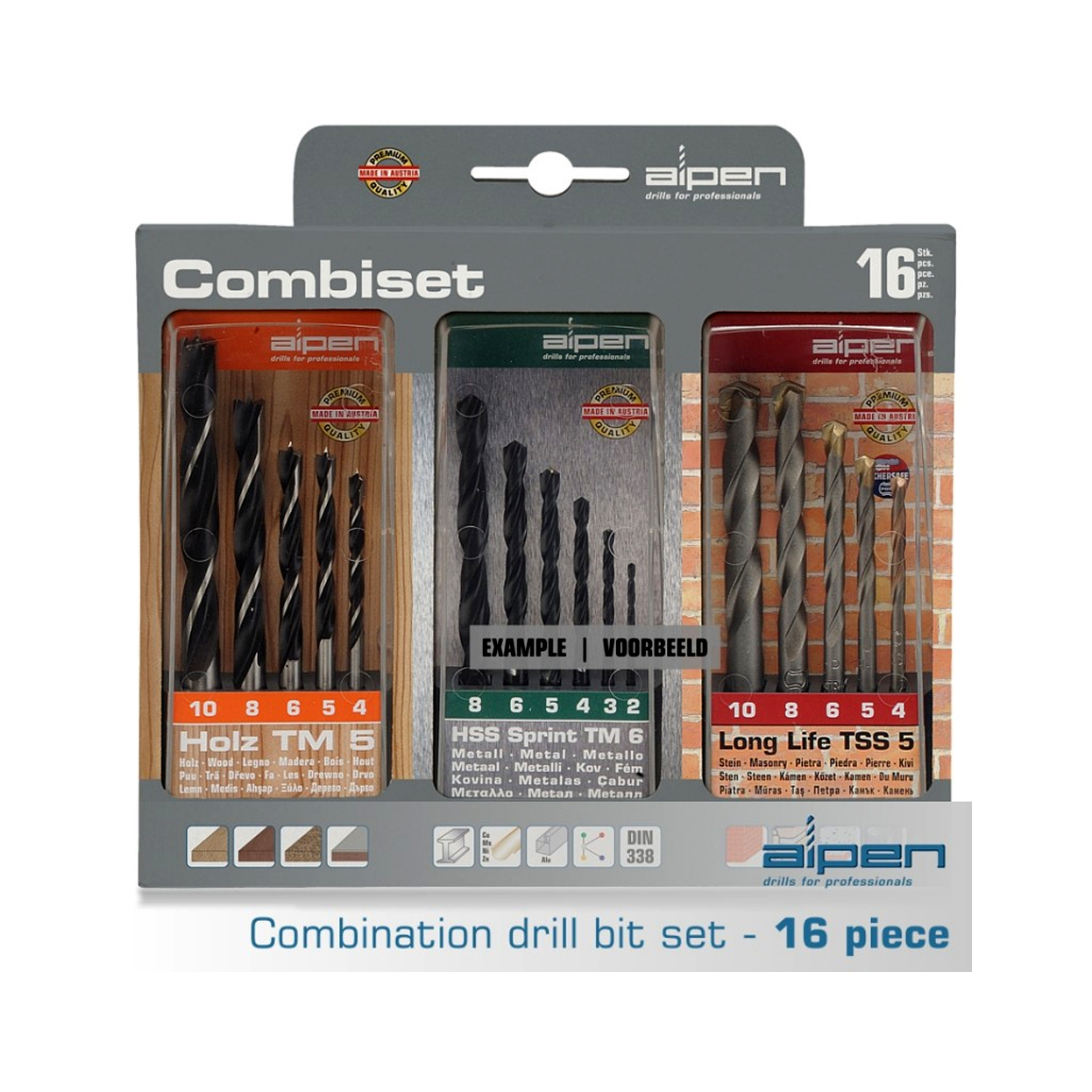 38 off on 16 Piece Combination Drill Bit Set