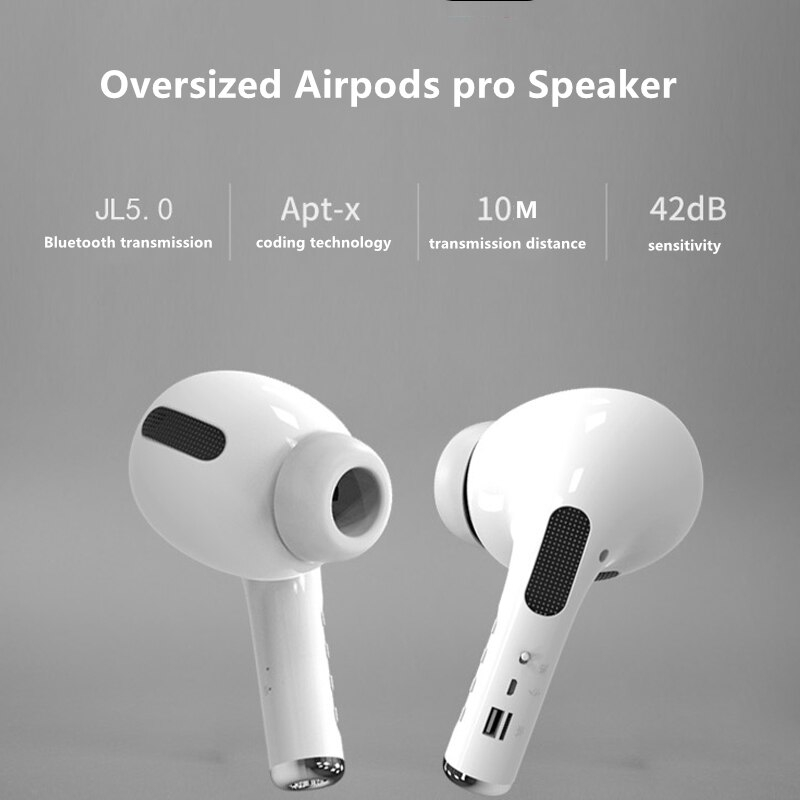 airpods shape bluetooth speaker