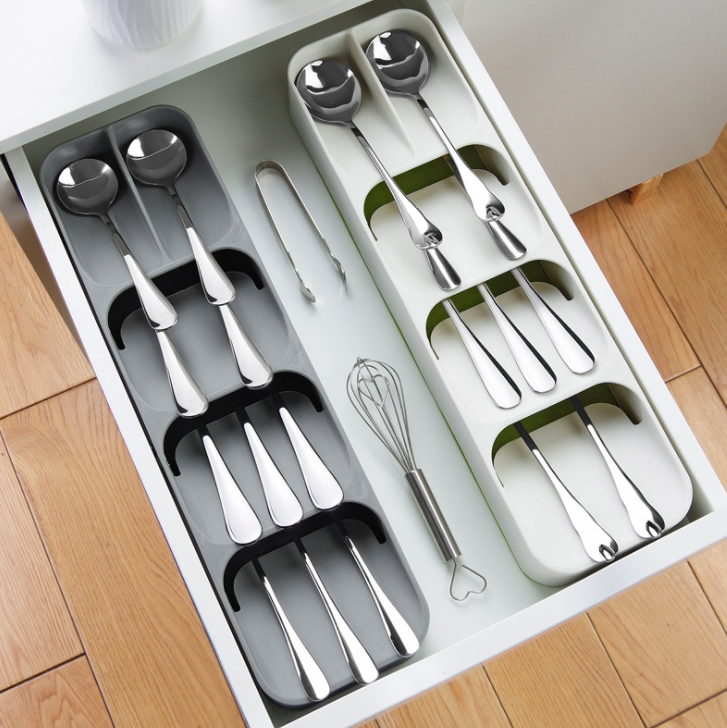 44 off on EasyStore Compact Cutlery and Double Layer Knife Drawer Organiser Set OneDayOnly.co.za