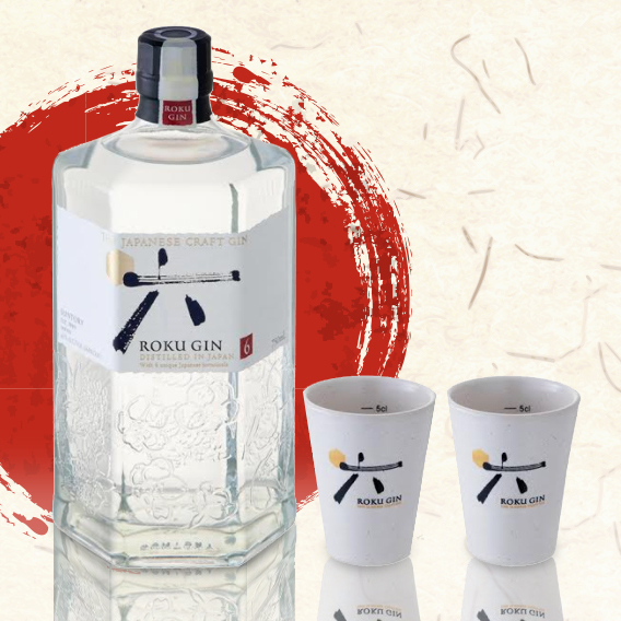 25 off on Roku 750ml Japanese Gin and Ceramic Glass Gift Set