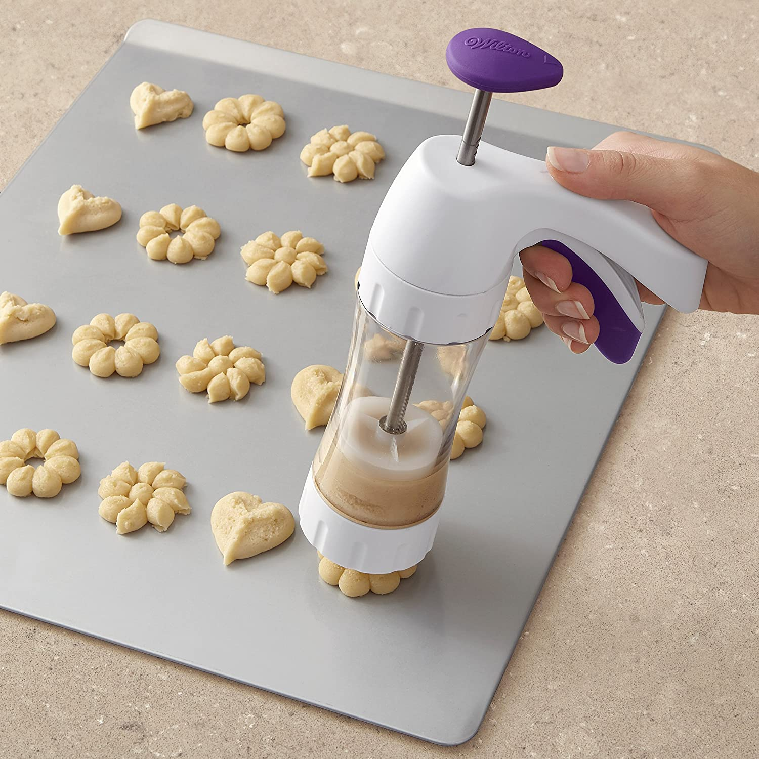 50 off on Simple Success Cookie Press with 12 Cookie Disc Shapes