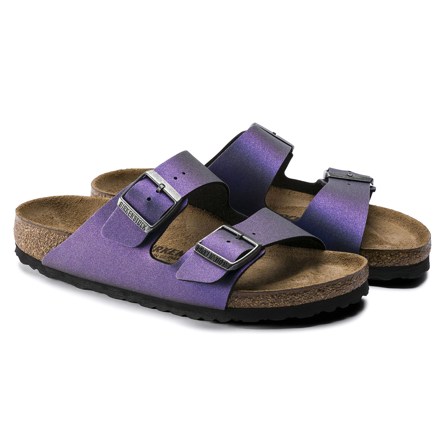 birkenstock arizona icy metallic violet