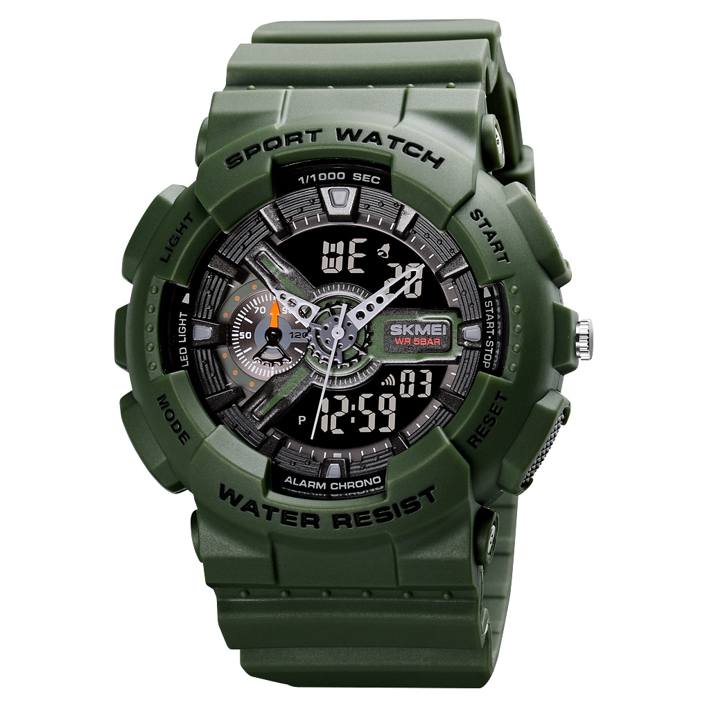 resist shock sport watch dual time