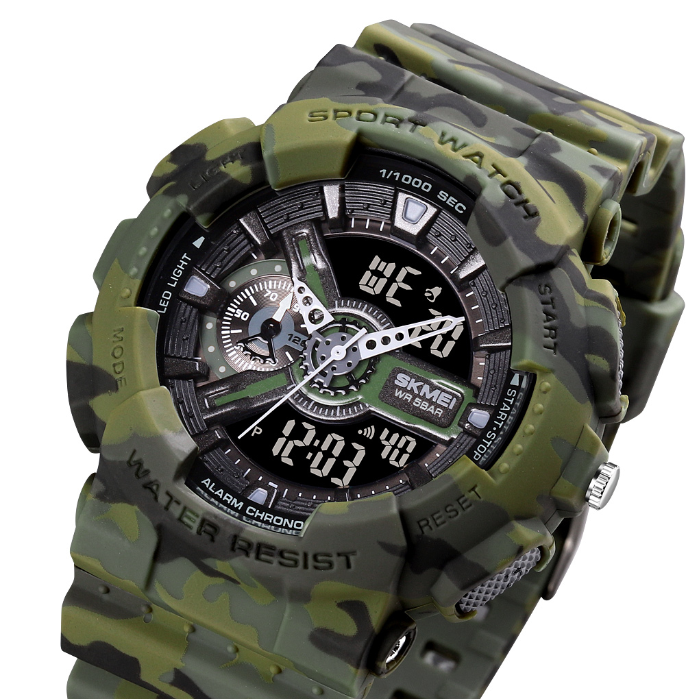 resist shock sport watch dual time