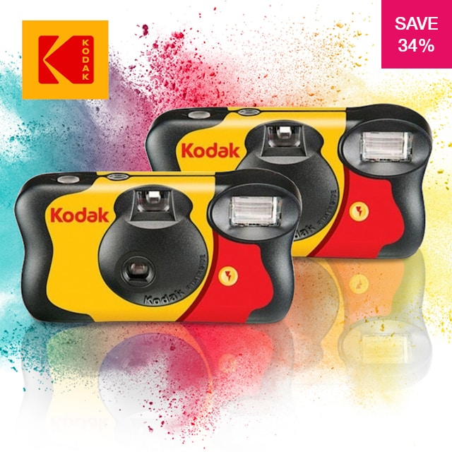 34 off on Pack of 2 Fun Saver 27+12 Disposable Cameras