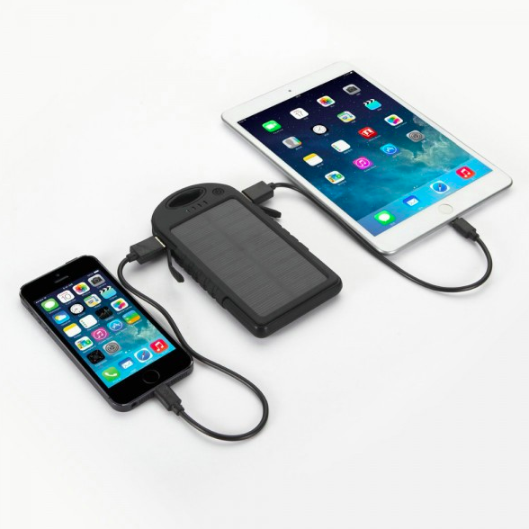 53 off on 10000mAh Solar Powered Power Bank with LED Lights