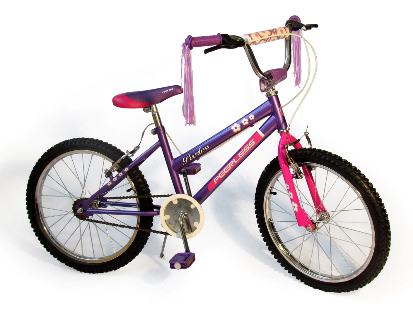 pink and blue bmx