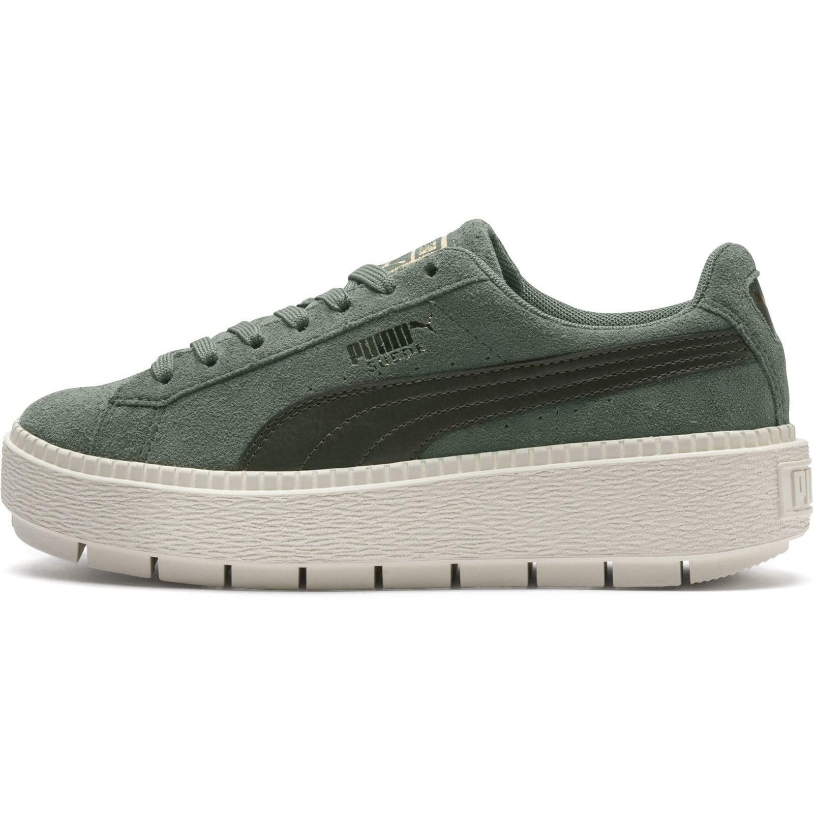 puma platform sneakers green