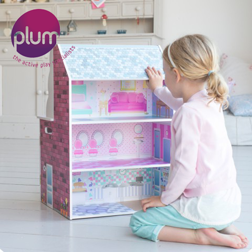 plum 2 in 1 dolls house and kitchen