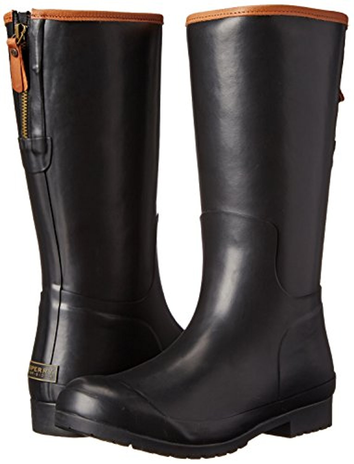 sperry rubber rain boots