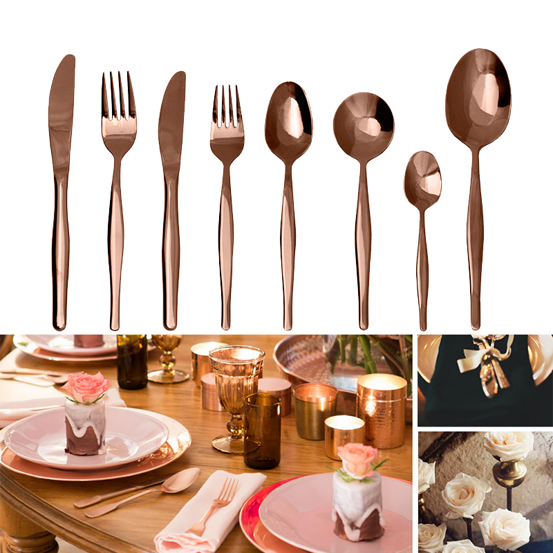 14 off on Eetrite 44pc Rose Gold Cutlery Set OneDayOnly.co.za