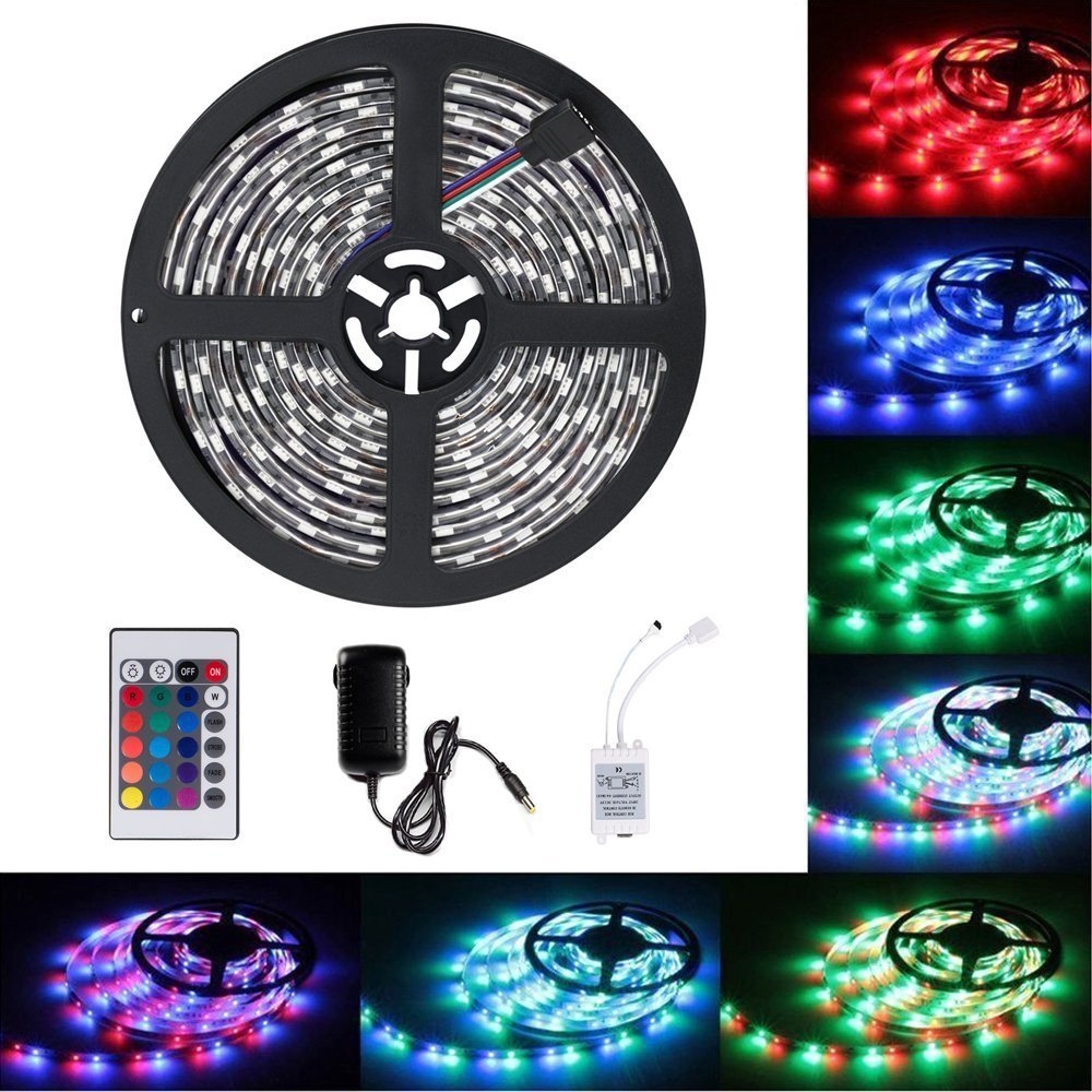 30 off on FOYU 5M RGB 12V LED Waterproof Strip Lights with Remote