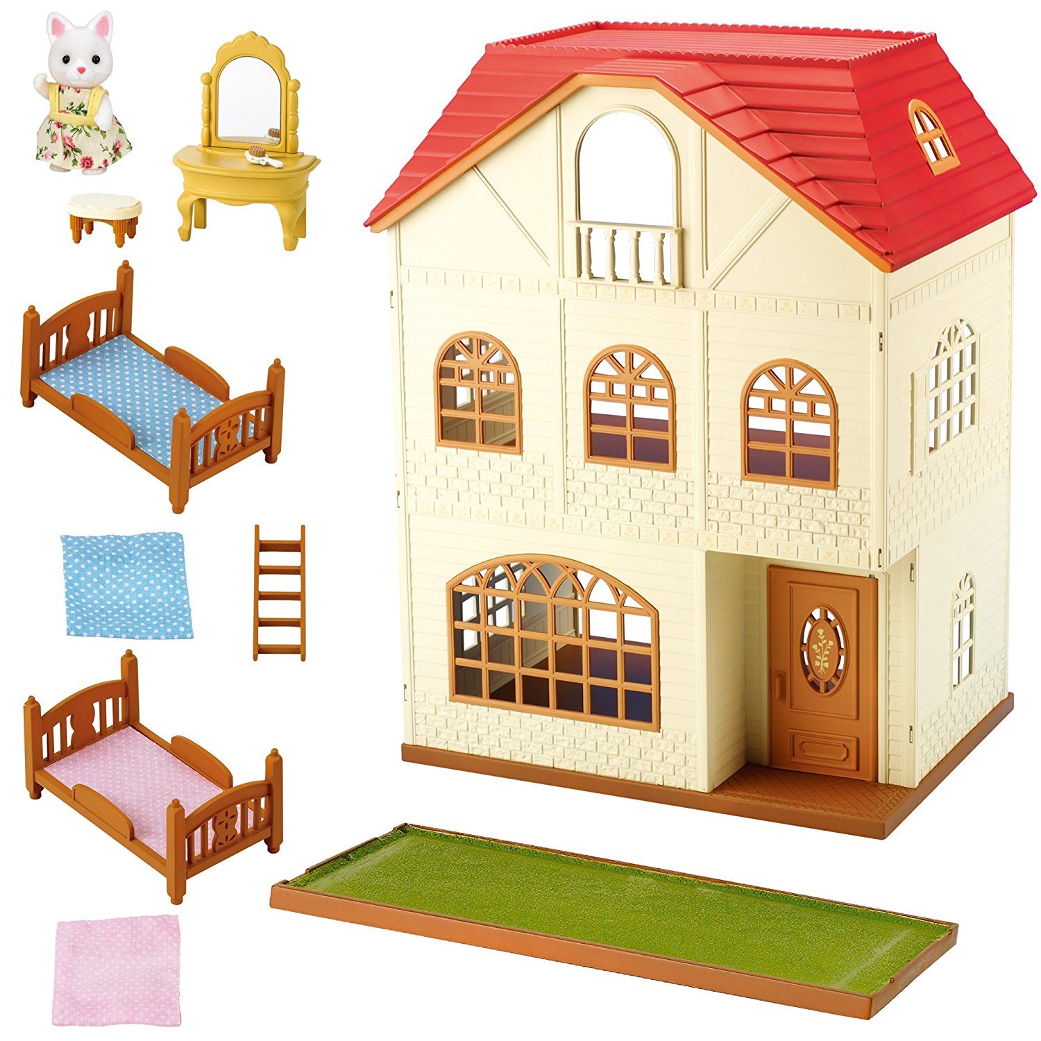 sylvanian families 3 story house gift set