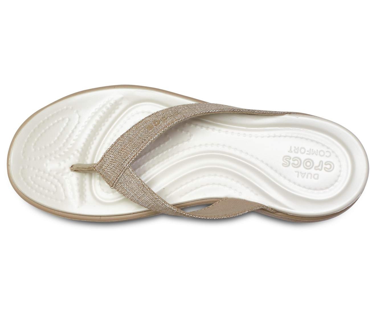 crocs women's capri v shimmer flip flop