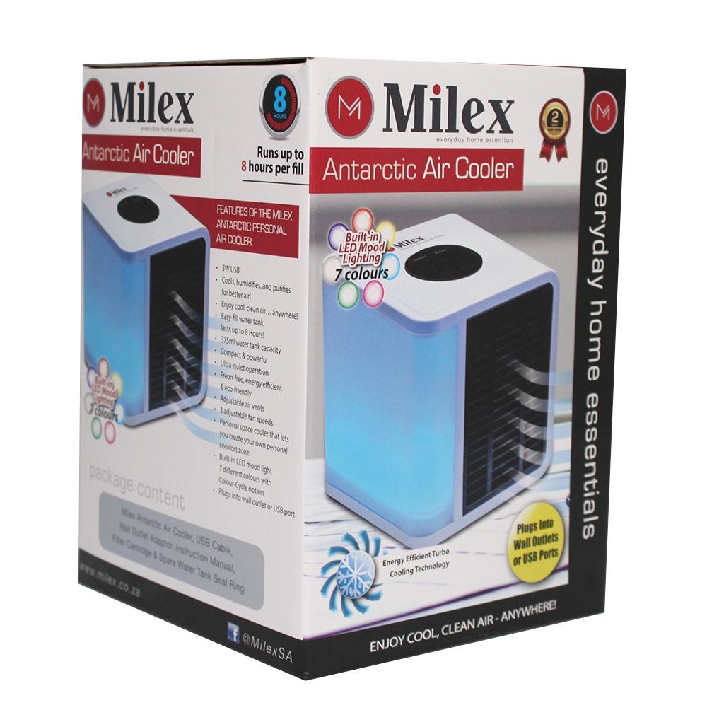 44 off on Milex Portable Antarctic Air Cooler with Builtin LED Colour