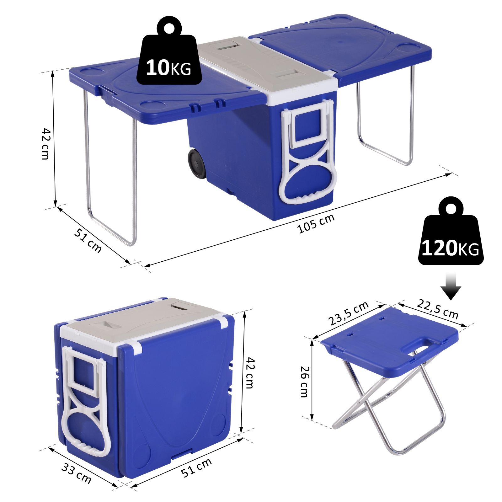 40 off on Travel Smart 28L Convertible Cooler Box Folding Table Chair