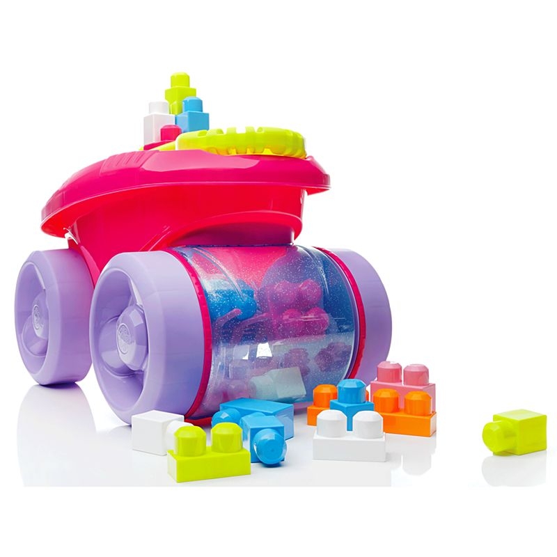 mega bloks pull along wagon pink