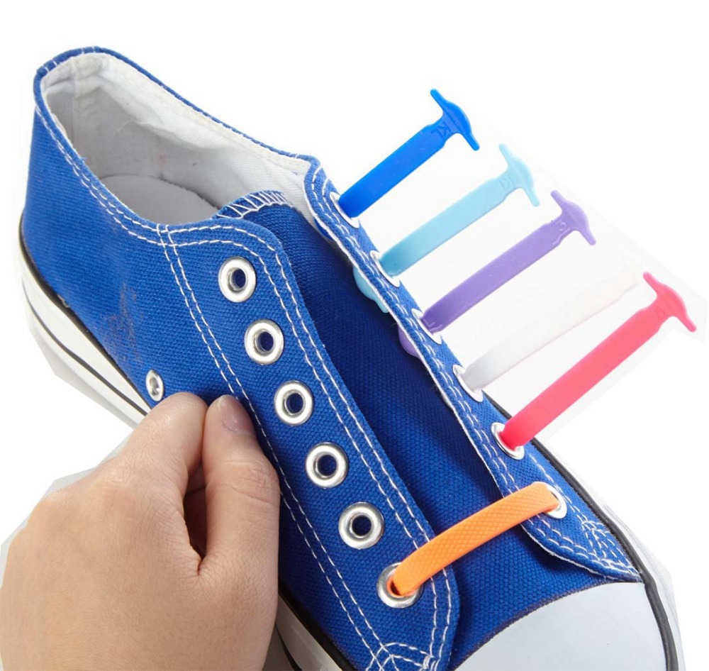Pack of 2 Elastic Silicone Shoe Laces 