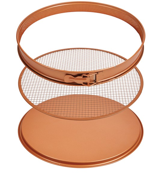 50 off on Copper Chef 3Piece Perfect Pizza & Crisper Pan Set